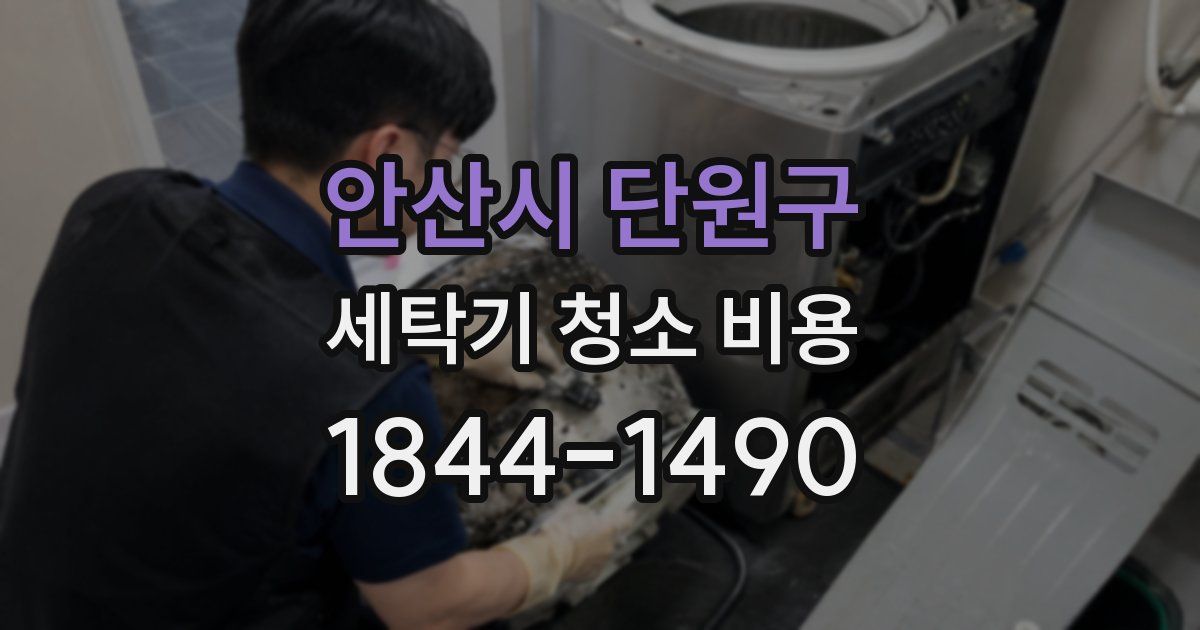 안산시 단원구 세탁기 청소 비용