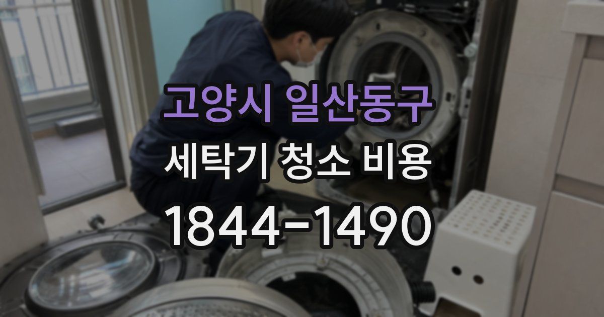 고양시 일산동구 세탁기 청소 비용