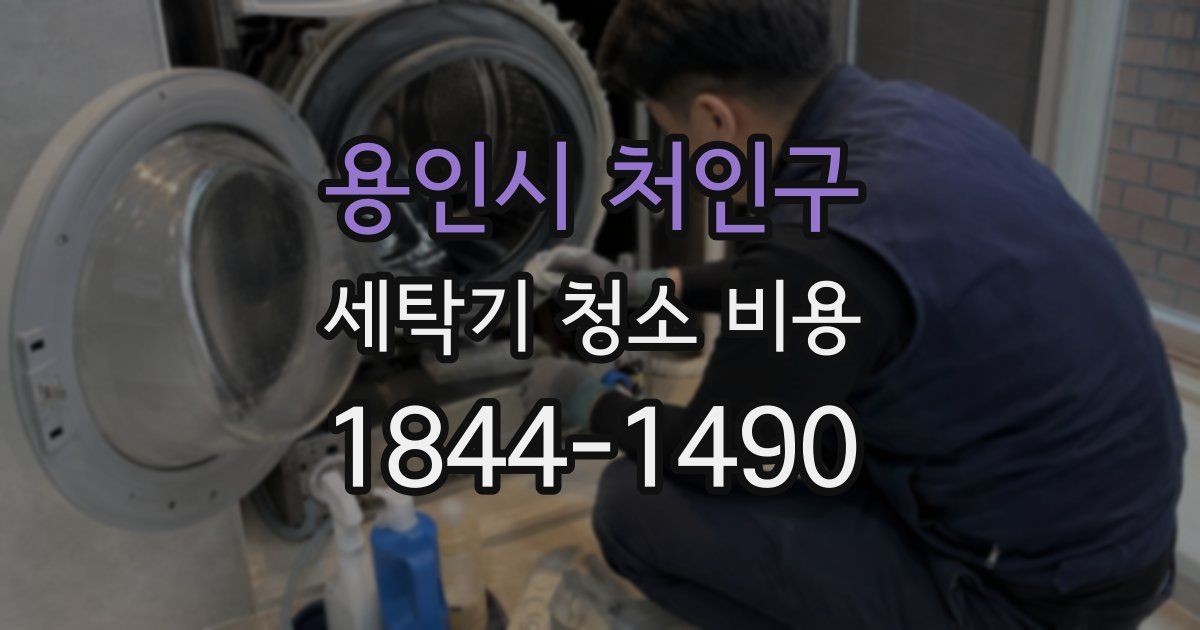 용인시 처인구 세탁기 청소 비용