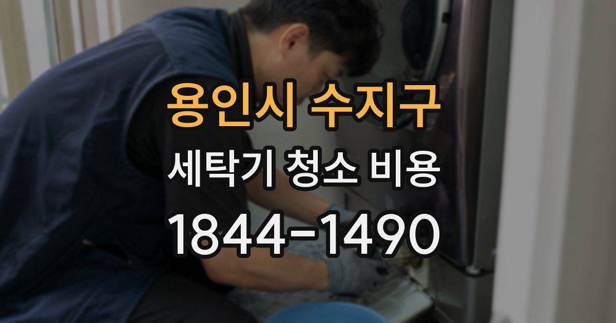 용인시 수지구 세탁기 청소 비용