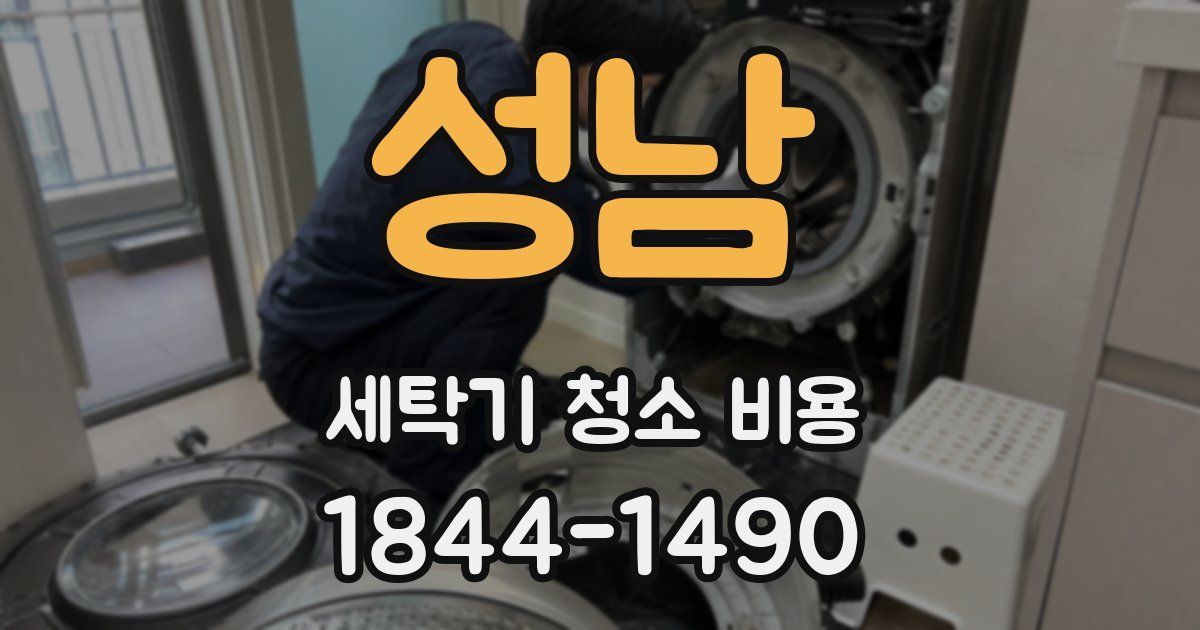 성남 세탁기 청소 비용