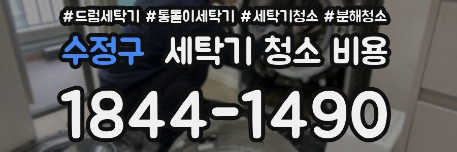 수정구 세탁기 청소 비용