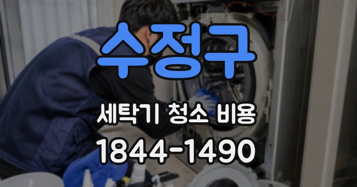 수정구 세탁기 청소 비용