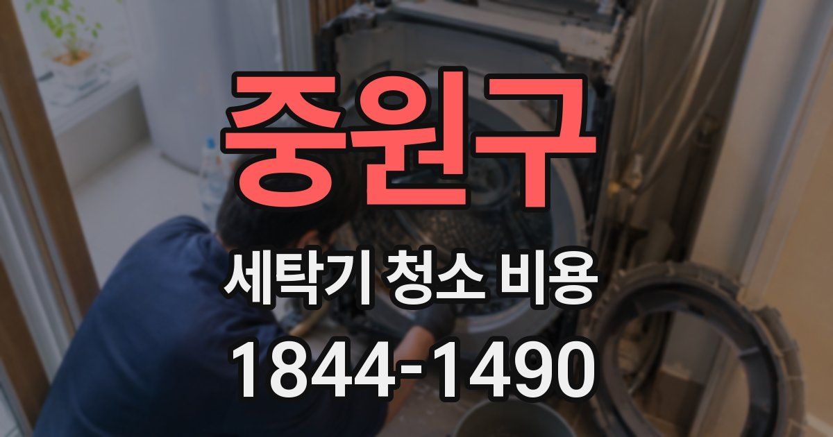 중원구 세탁기 청소 비용
