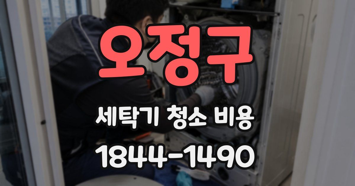 오정구 세탁기 청소 비용