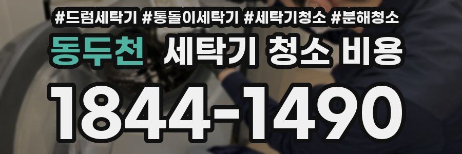 동두천 세탁기 청소 비용