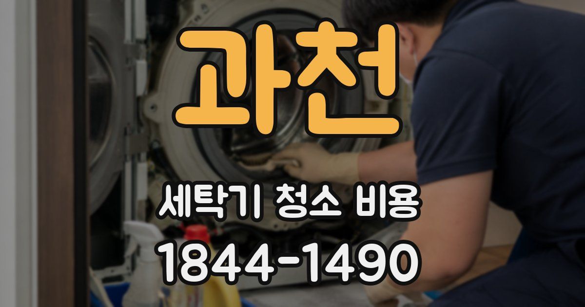 과천 세탁기 청소 비용
