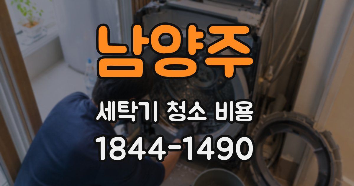 남양주 세탁기 청소 비용
