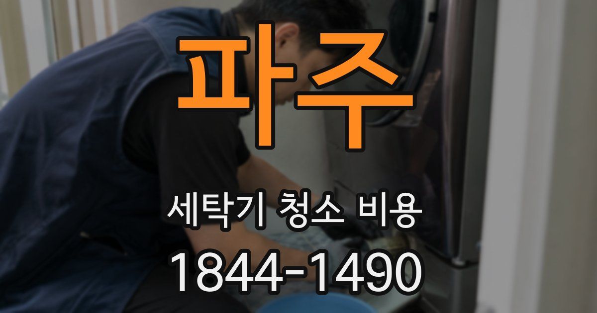 파주 세탁기 청소 비용