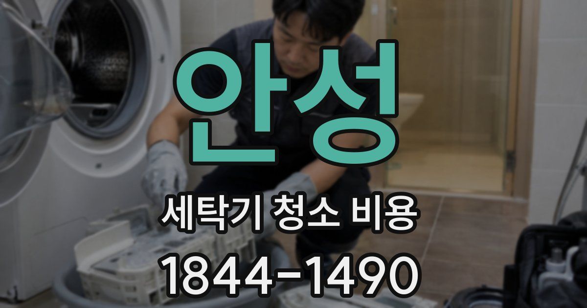 안성 세탁기 청소 비용