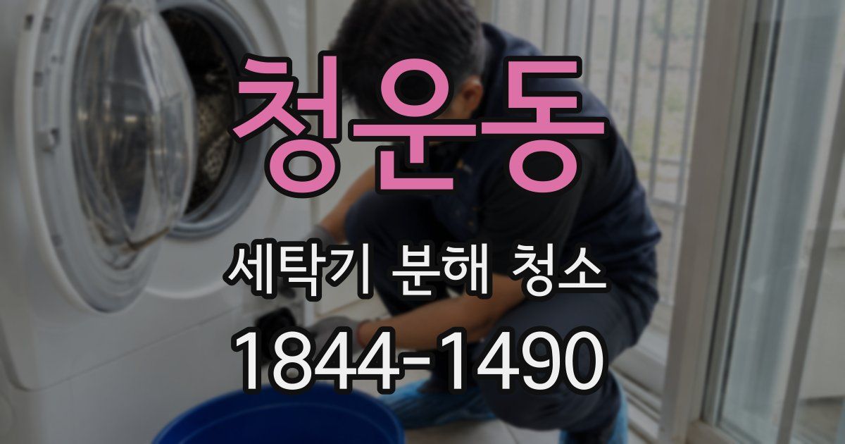 청운동 세탁기 분해 청소