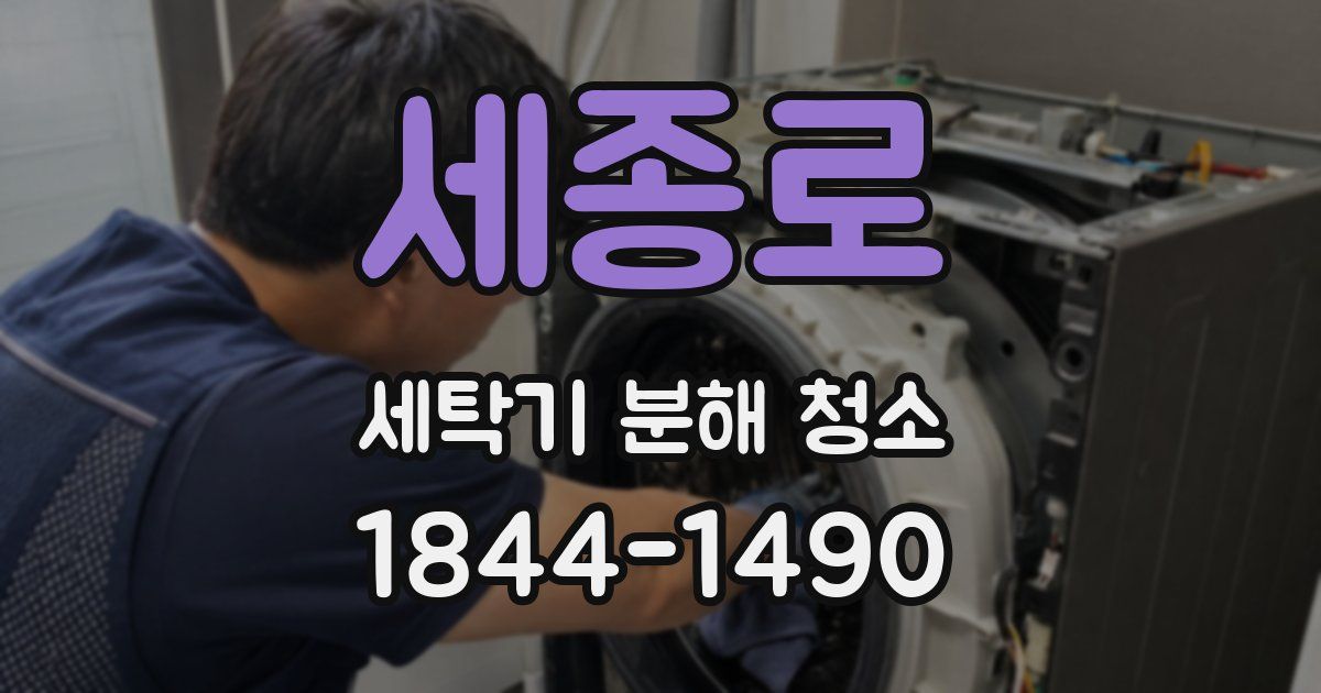 세종로 세탁기 분해 청소