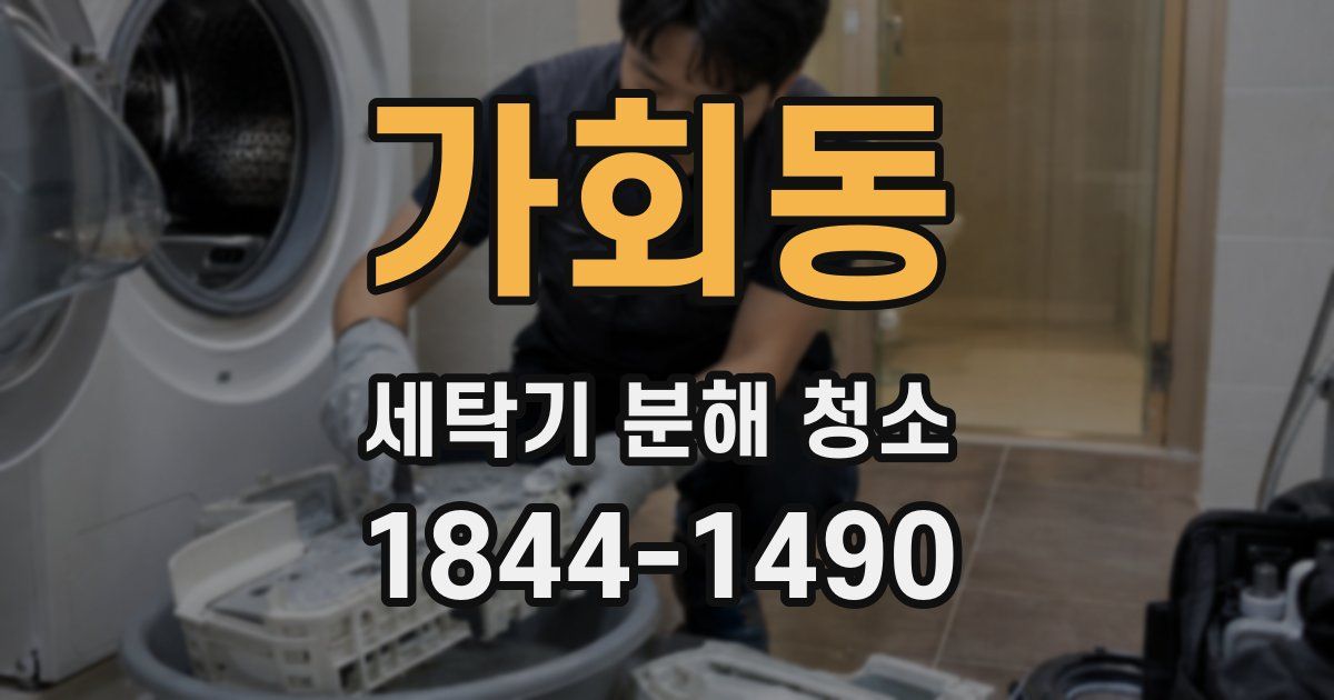 가회동 세탁기 분해 청소