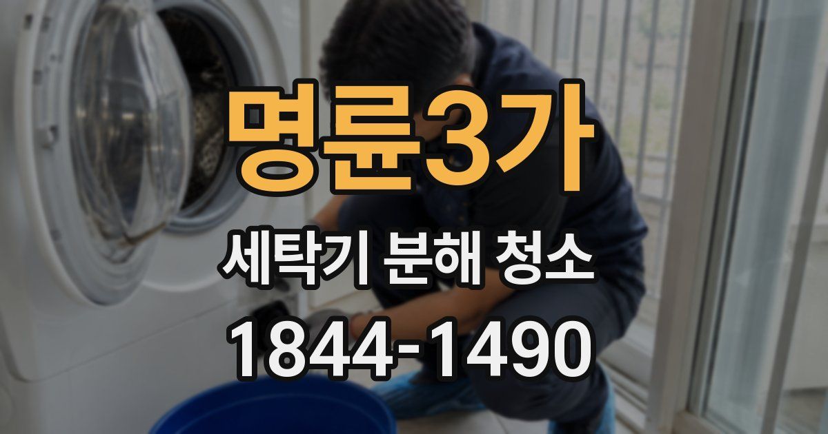 명륜3가 세탁기 분해 청소