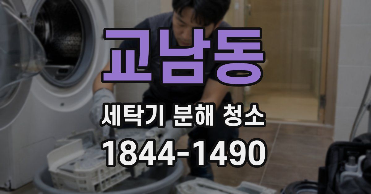 교남동 세탁기 분해 청소