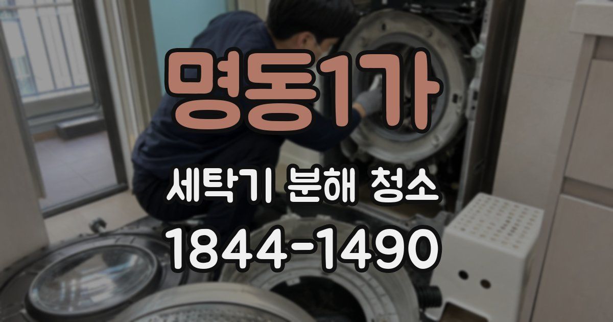 명동1가 세탁기 분해 청소