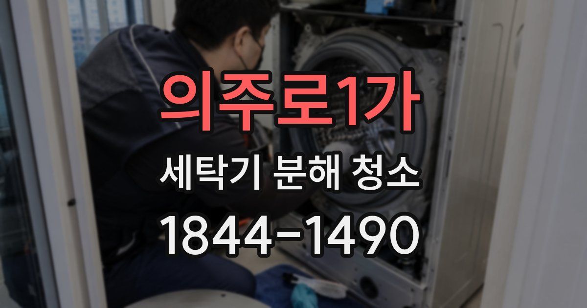 의주로1가 세탁기 분해 청소