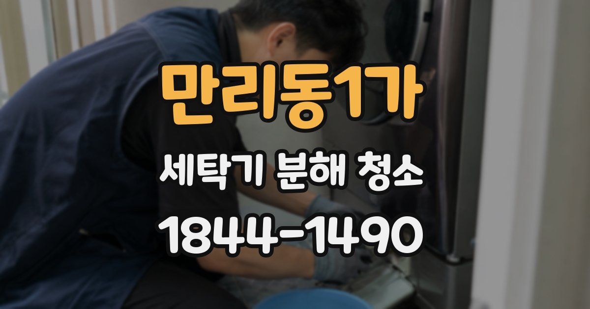 만리동1가 세탁기 분해 청소