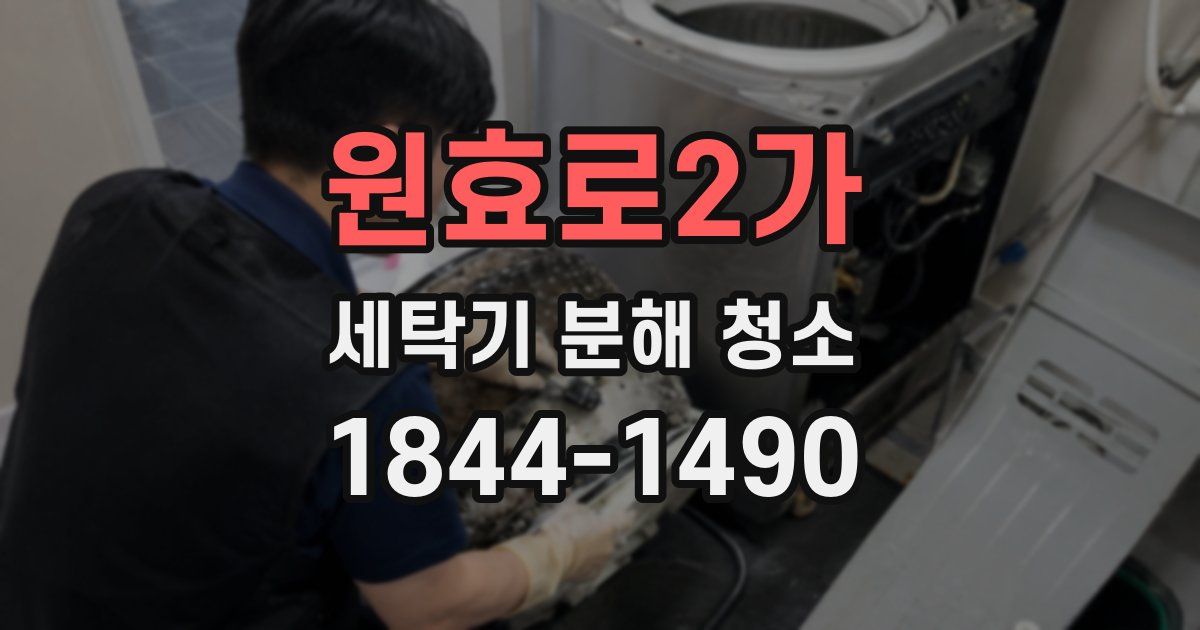 원효로2가 세탁기 분해 청소