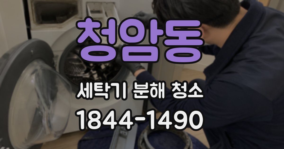 청암동 세탁기 분해 청소