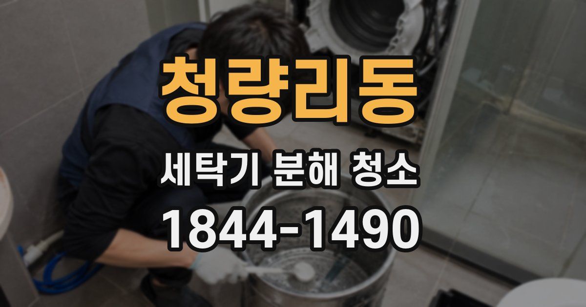 청량리동 세탁기 분해 청소