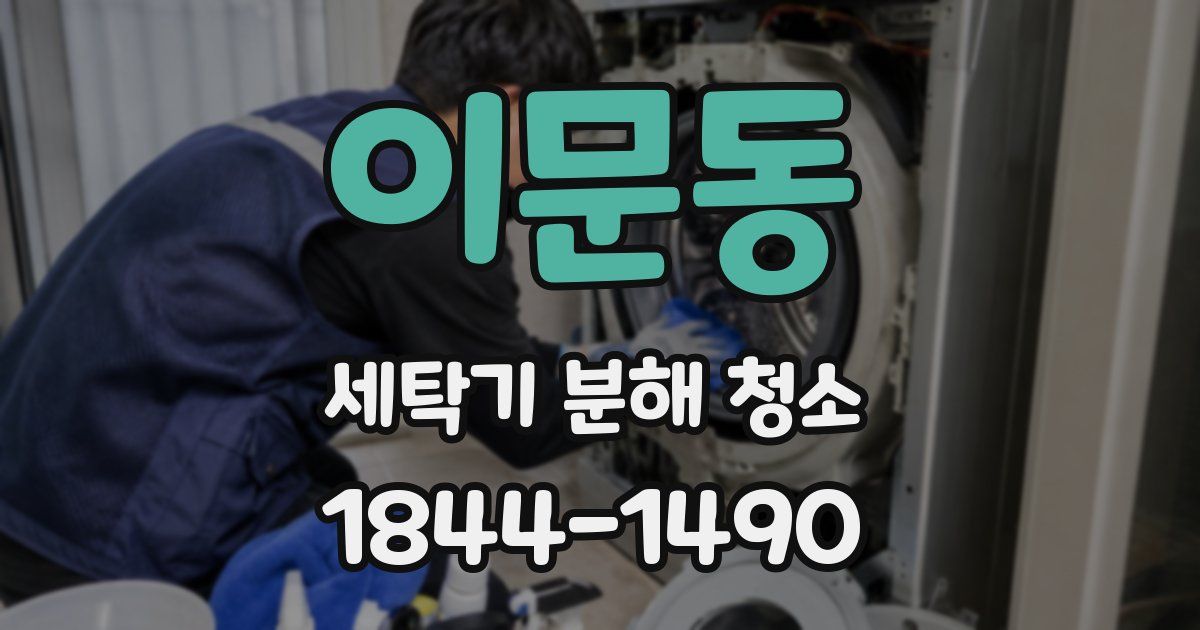 이문동 세탁기 분해 청소