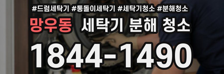 망우동 세탁기 분해 청소