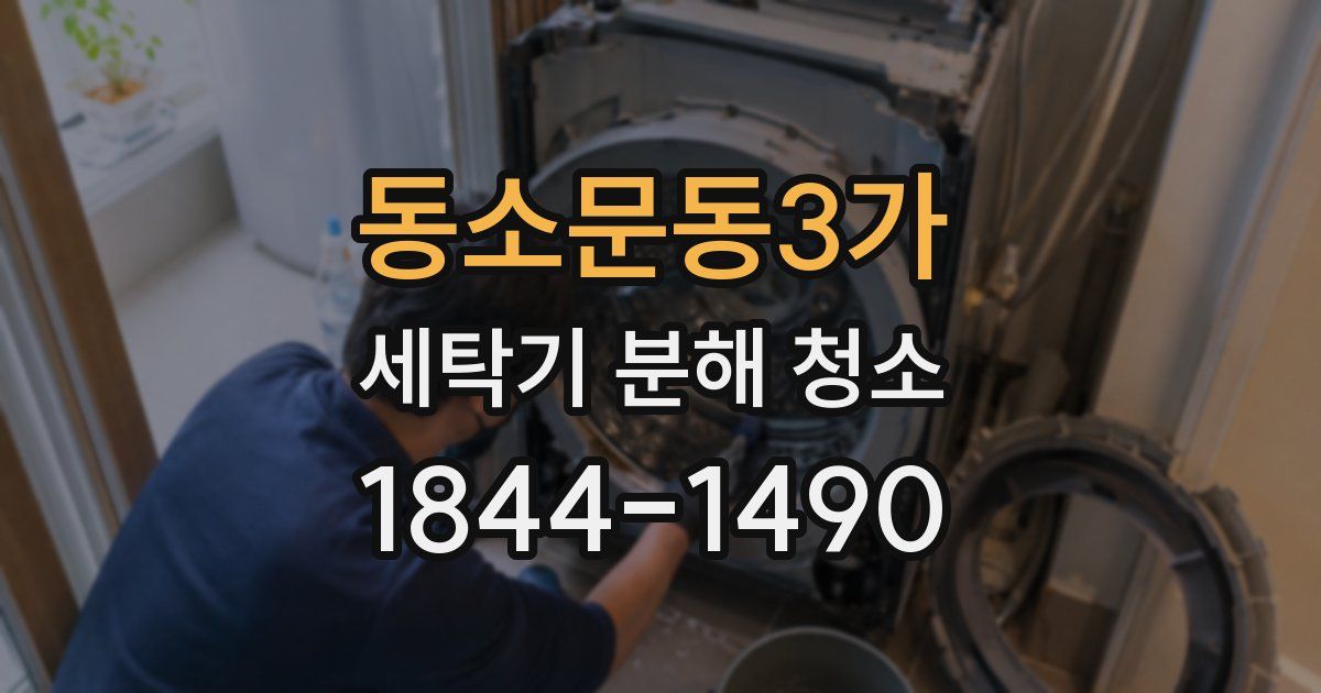 동소문동3가 세탁기 분해 청소