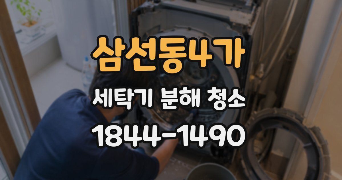 삼선동4가 세탁기 분해 청소