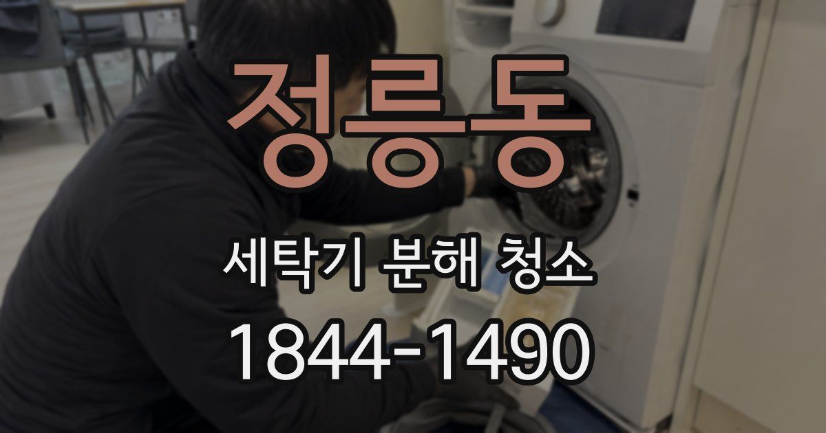 정릉동 세탁기 분해 청소