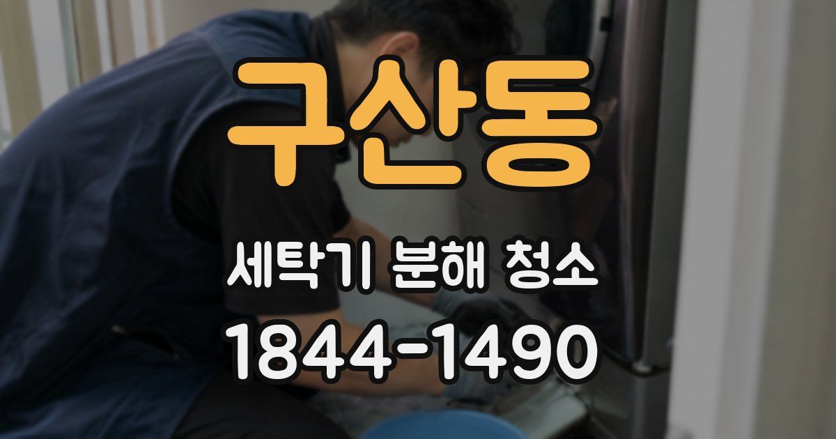구산동 세탁기 분해 청소