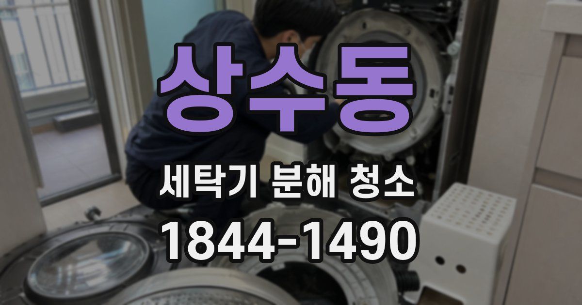상수동 세탁기 분해 청소