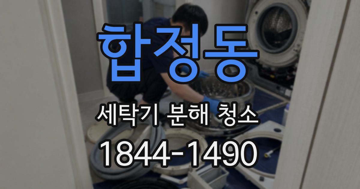 합정동 세탁기 분해 청소
