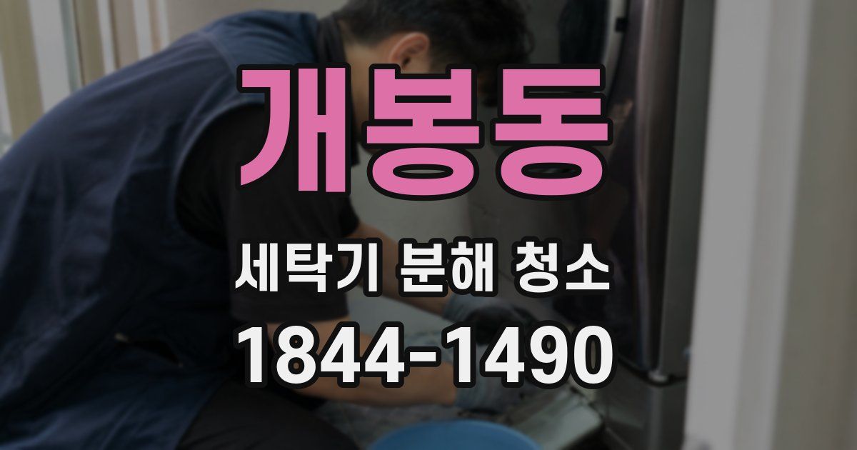 개봉동 세탁기 분해 청소