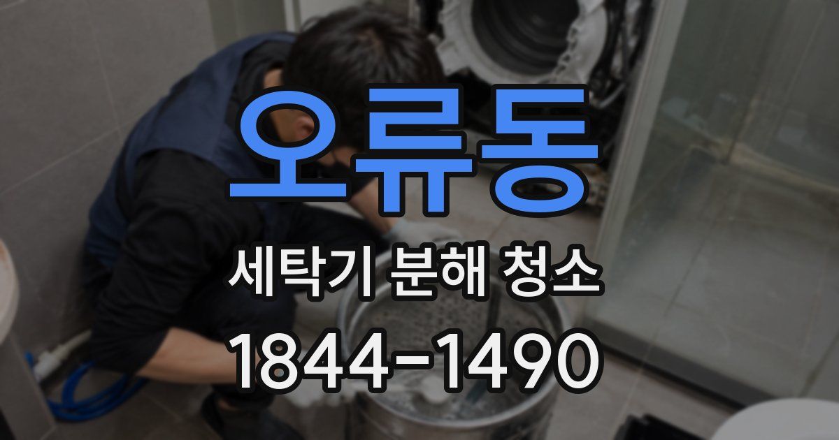 오류동 세탁기 분해 청소