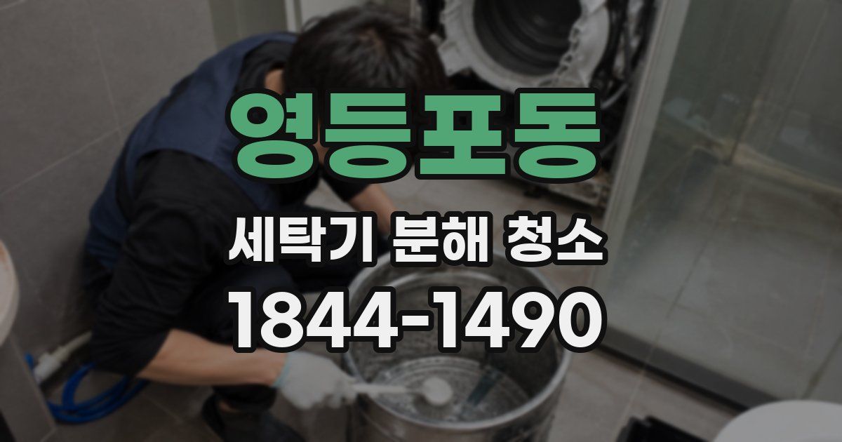 영등포동 세탁기 분해 청소