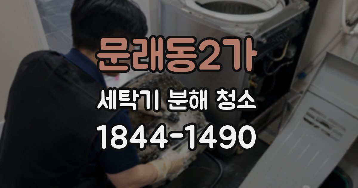 문래동2가 세탁기 분해 청소