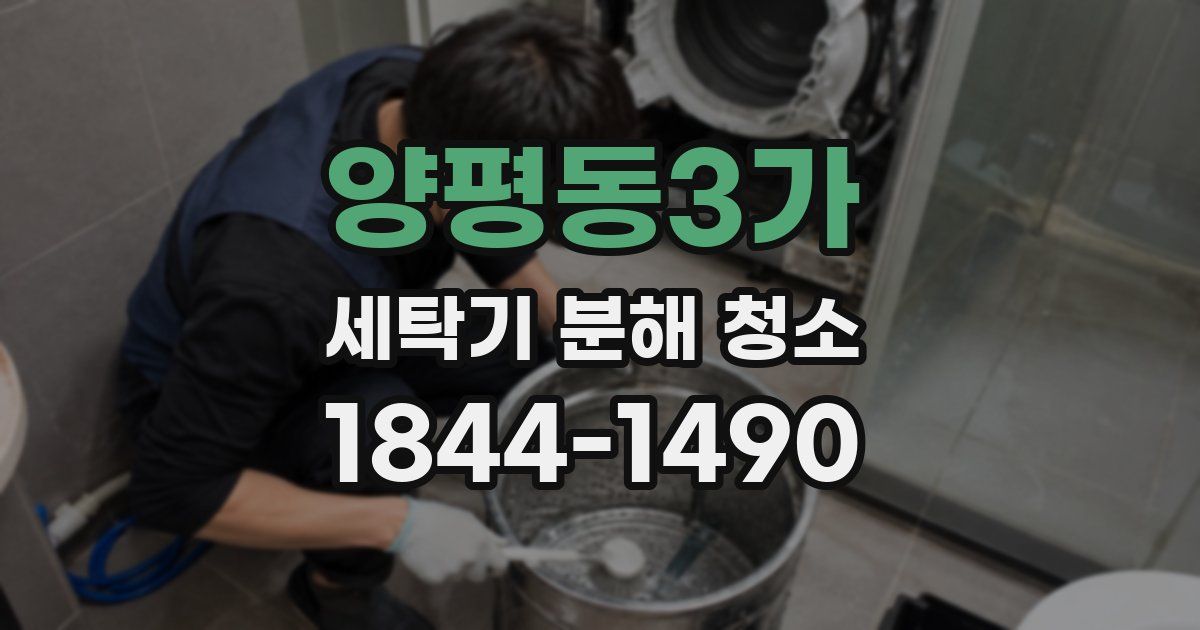 양평동3가 세탁기 분해 청소