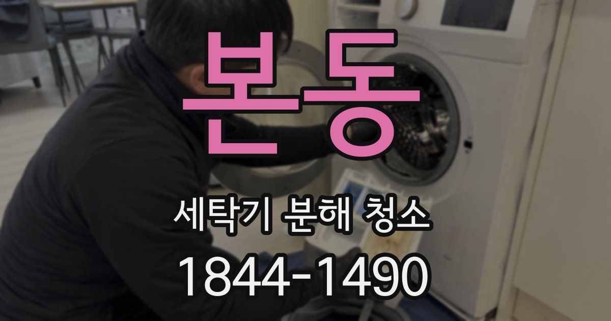 본동 세탁기 분해 청소