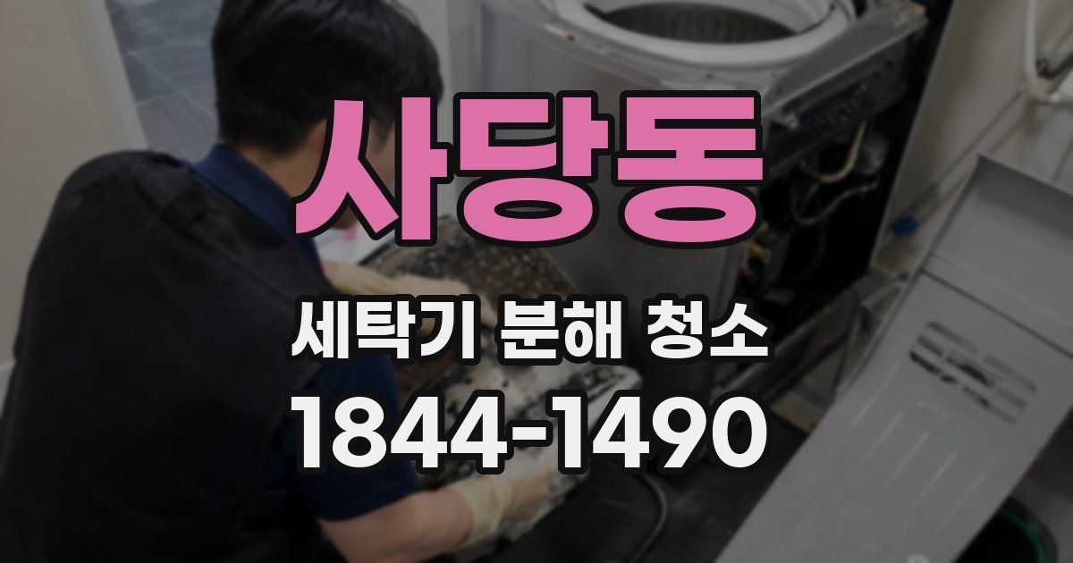 사당동 세탁기 분해 청소