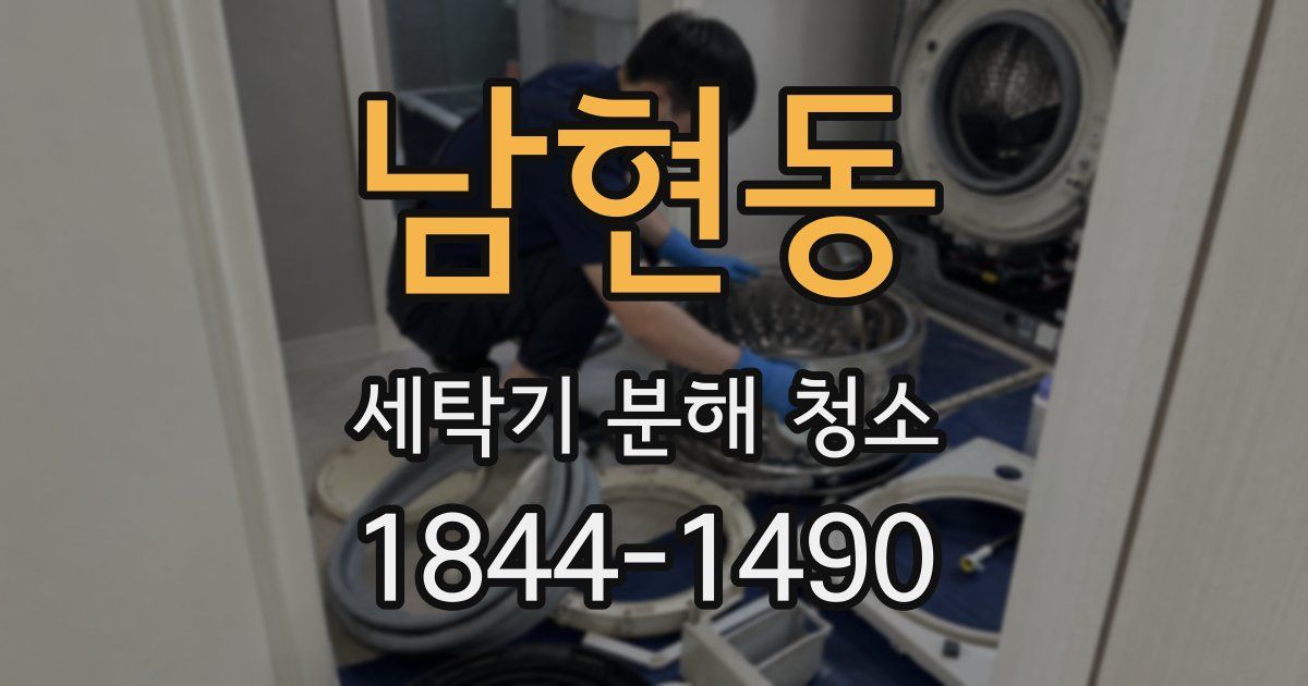 남현동 세탁기 분해 청소