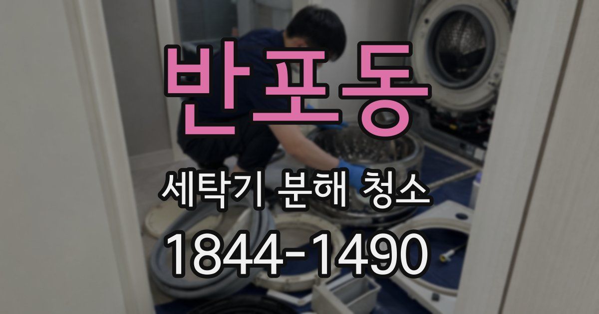 반포동 세탁기 분해 청소