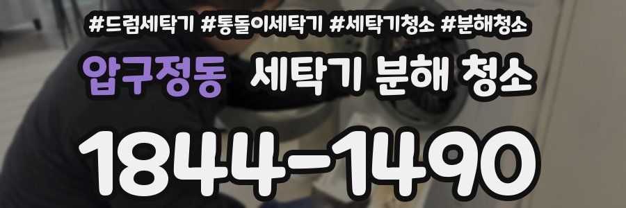 압구정동 세탁기 분해 청소