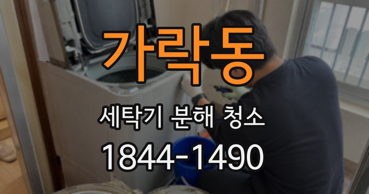 가락동 세탁기 분해 청소