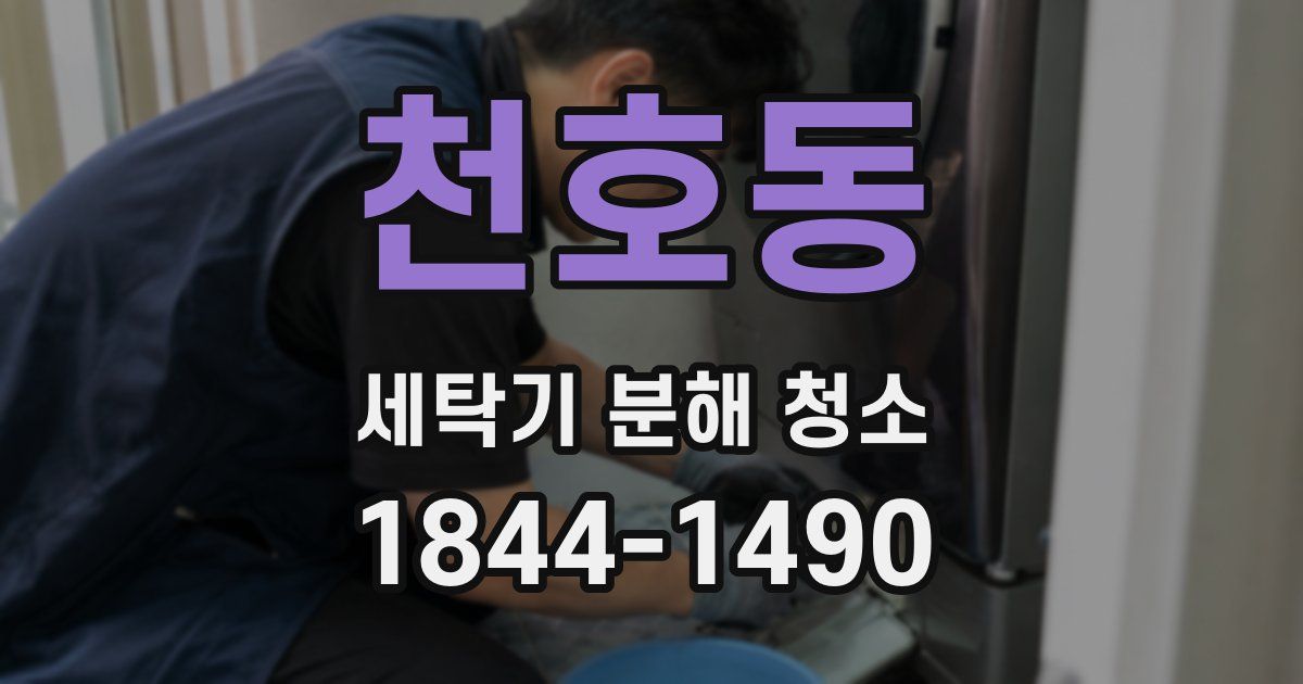 천호동 세탁기 분해 청소