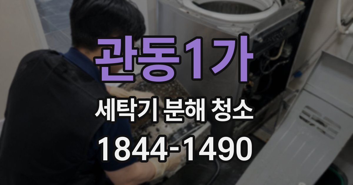 관동1가 세탁기 분해 청소