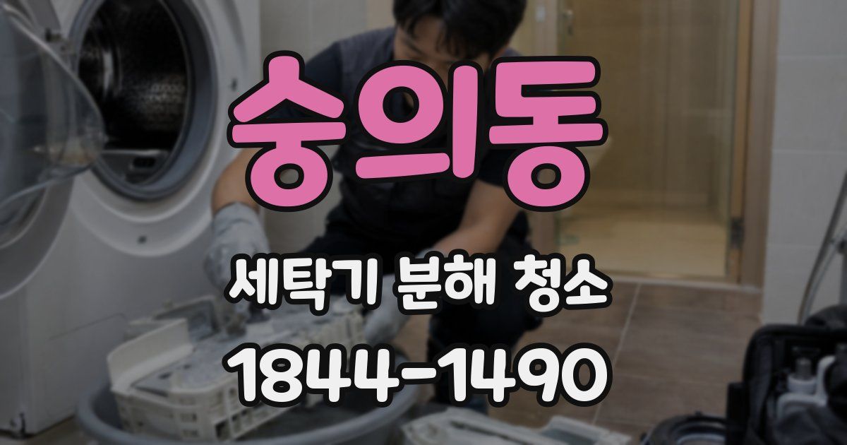 숭의동 세탁기 분해 청소