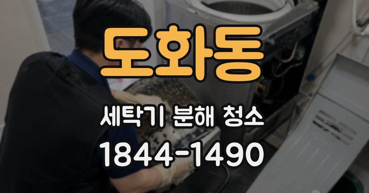 도화동 세탁기 분해 청소