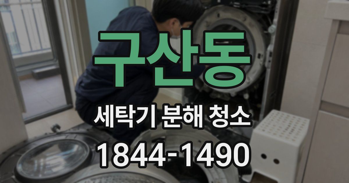 구산동 세탁기 분해 청소