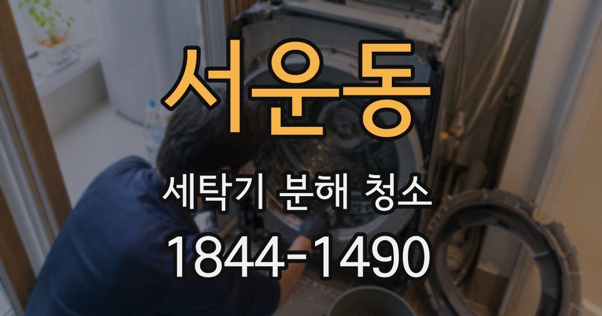 서운동 세탁기 분해 청소